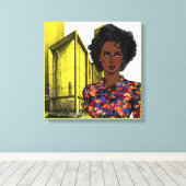 Black Art Wall Art Canvas Afdruk (Insitu (Houten vloer))