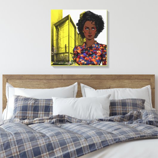 Black Art Wall Art Canvas Afdruk (Insitu (Slaapkamer))