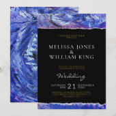 Black Art Wedding Kaart (Voorkant / Achterkant)