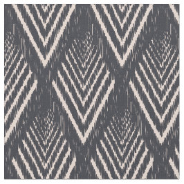 Black Ascending Ikat Pattern Stof