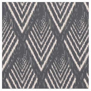 Black Ascending Ikat Pattern Stof