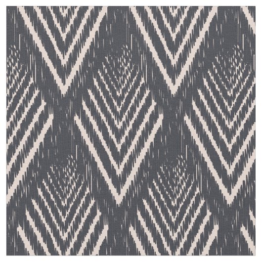 Black Ascending Ikat Pattern Stof (Close Up)