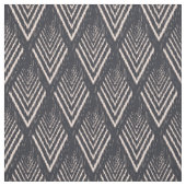 Black Ascending Ikat Pattern Stof (Swatch)
