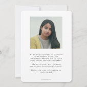 Black Asclepius Medical School 2 Foto Afstuderen Aankondiging (Achterkant)