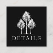 Black Aspen Tree Wedding QR Informatiekaartje (Achterkant)