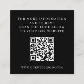 Black Aspen Tree Wedding QR Informatiekaartje (Voorkant)