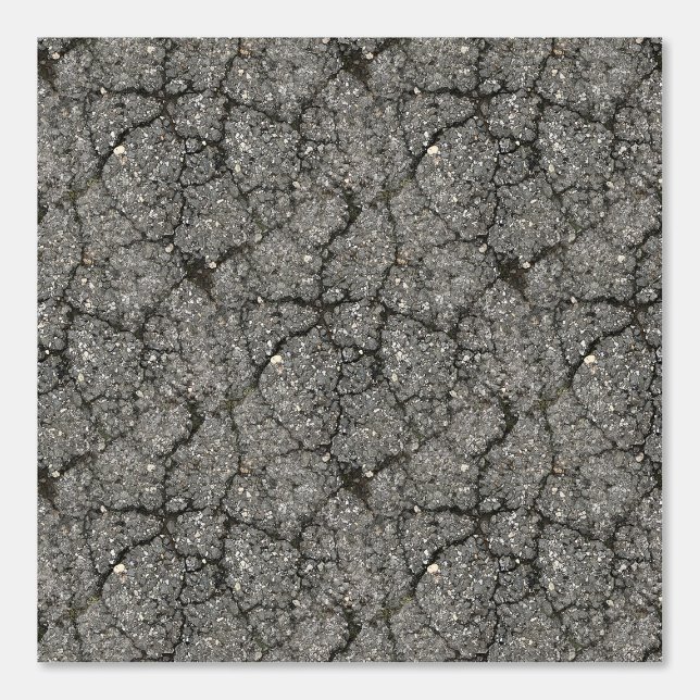 Black Asphalt Street Paving Cement Behang (Voorkant)