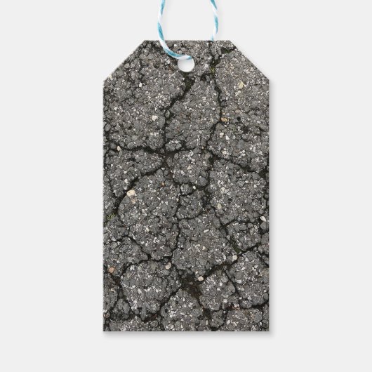 Black Asphalt Street Paving Cement Cadeaulabel (Voorkant)