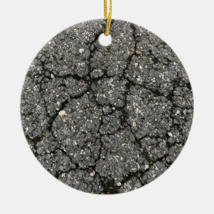Black Asphalt Street Paving Cement Keramisch Ornament