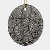 Black Asphalt Street Paving Cement Keramisch Ornament (Links)