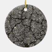 Black Asphalt Street Paving Cement Keramisch Ornament (Achterkant)