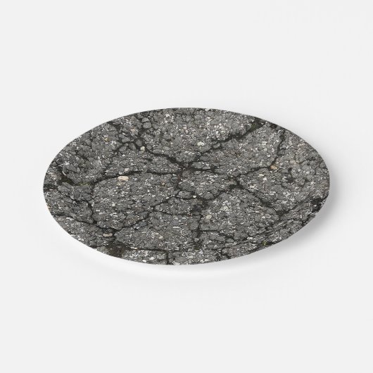 Black Asphalt Street Paving Cement Papieren Bordje (Gekanteld)