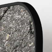 Black Asphalt Street Paving Cement Pickleball Paddle (Links Detail)