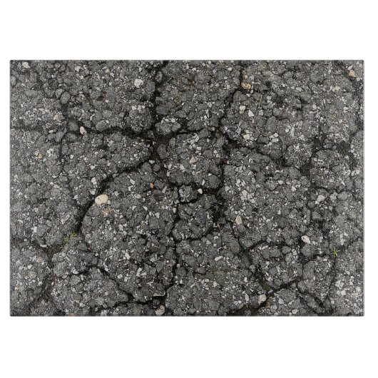 Black Asphalt Street Paving Cement Snijplank (Voorkant)