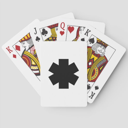 Black Asterisk-speelkaarten Pokerkaarten (Achterkant)