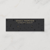 Black Astrology Stars Stud Earning Display Card Mini Visitekaartje (Voorkant)