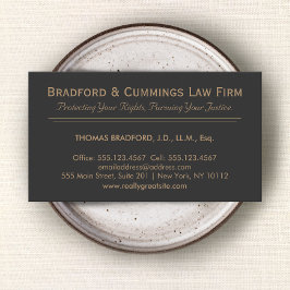 Black Attorney Law Kantoor Visitekaartje