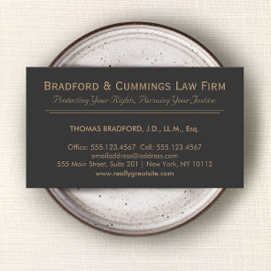 Black Attorney Law Kantoor Visitekaartje