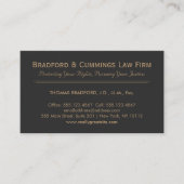 Black Attorney Law Kantoor Visitekaartje (Voorkant)