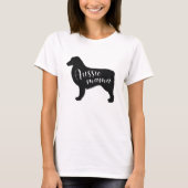 Black Australian Shepherd Silhouette | Aussie Mama T-shirt (Voorkant)