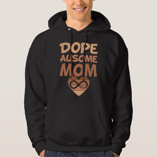 Black Autism Mom Ausome Mom Autistic Infinity Neur Hoodie (Voorkant)