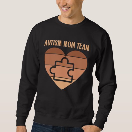 Black Autism Mom Team Autistic Son Kid Neurodivers Trui (Voorkant)