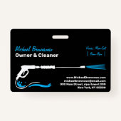 Black Auto Pressure Washing Power Wash CLEANING Badge (Achterkant)