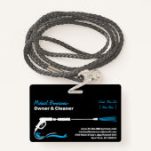 Black Auto Pressure Washing Power Wash CLEANING Badge (Achterkant met draagriem)