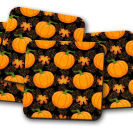 Black Autumn Pumpkin | Onderzetters van pompoen