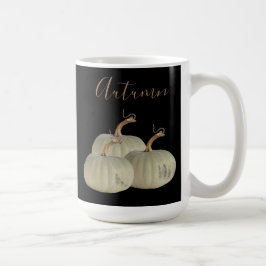 Black Autumn White Pumpkins Thanksgiving Koffiemok