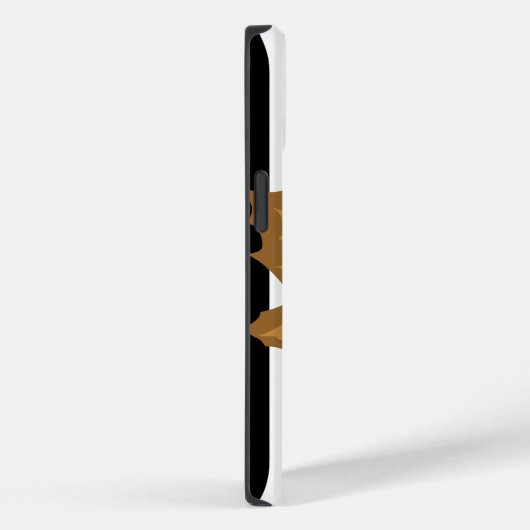 Black Autumnal Stripes met Leaves Case-Mate iPhone Case (Achterkant / Rechts)