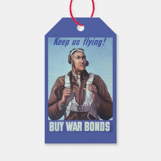 Black Aviators Amerikaanse militaire gevechtsvlieg Cadeaulabel (Voorkant)