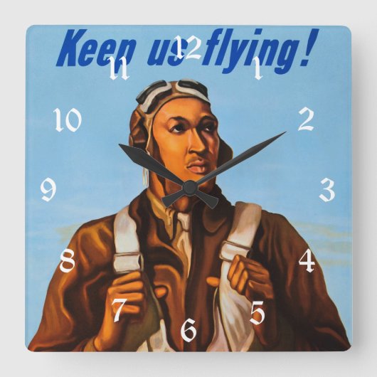 Black Aviators US gevechtsvliegtuigen piloten van Vierkante Klok (Voorkant)