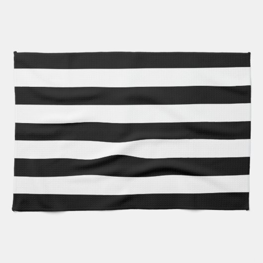 Black Awning Stripe Theedoek (Horizontaal)