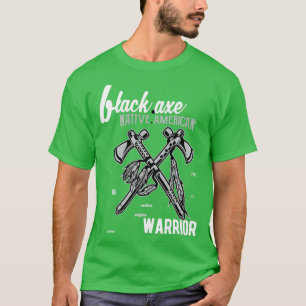 BLACK AX NATIVE AMERICA WARRIOR T-SHIRT