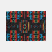 BLACK Aztec afdrukken Fleece Deken (Voorkant (Horizontaal))