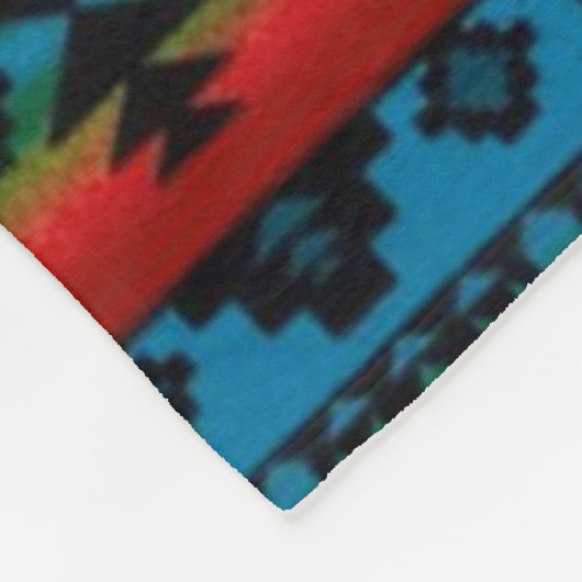 BLACK Aztec afdrukken Fleece Deken (Hoek)