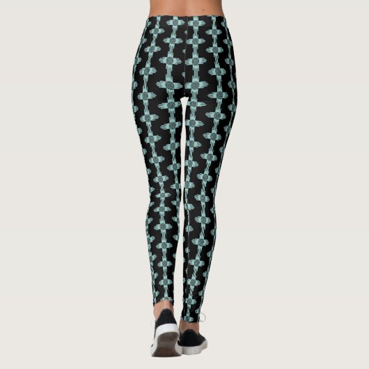 Black Azure Logo Pattern-Leggings Leggings (Achterkant)