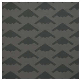 Black B-2 Spirit Stealth Bomber Pattern on Grey Stof