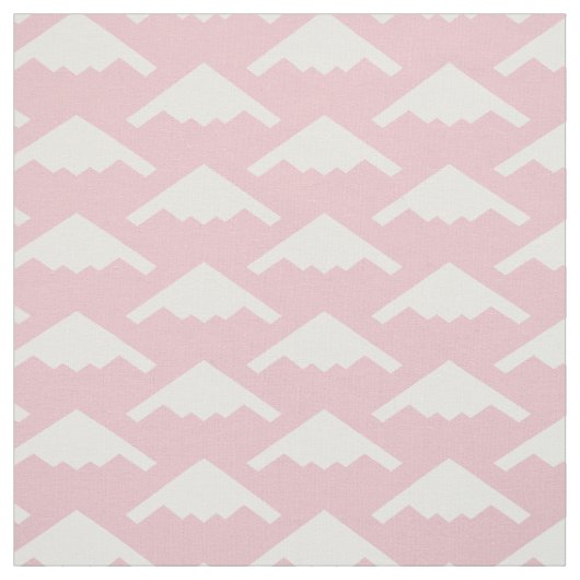 Black B-2 Spirit Stealth Bomber Pattern on Pink Stof (Swatch)