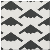 Black B-2 Spirit Stealth Bomber Pattern on White Stof (Close Up)