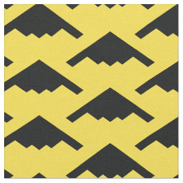 Black B-2 Spirit Stealth Bomber Pattern on Yellow Stof