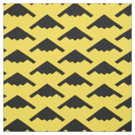 Black B-2 Spirit Stealth Bomber Pattern on Yellow Stof