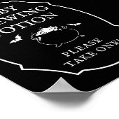 Black  Baby Brewing Potion Halloween Baby Shower Poster (Hoek)