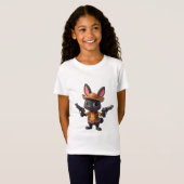 Black Baby Cowboy Bunny T-Shirt (Voorkant volledig)