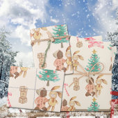 Black Baby Girl's Eerste Kerstvakantie Inpakpapier Vel