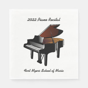 Black Baby Grand Piano-overweging Servet