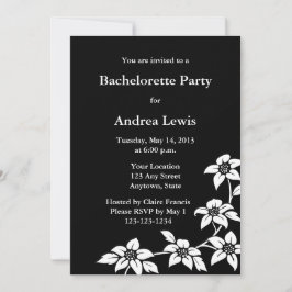 Black Bachelorette Party Uitnodiging / Aankondigin