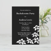 Black Bachelorette Party Uitnodiging / Aankondigin (Staand voorkant)