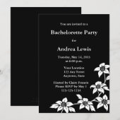 Black Bachelorette Party Uitnodiging / Aankondigin (Voorkant / Achterkant)
